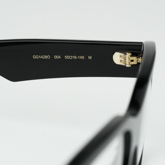 NEW Gucci GG1428O 004 Black Square Men Eyeglasses GG 1428O - Picture 11 of 13